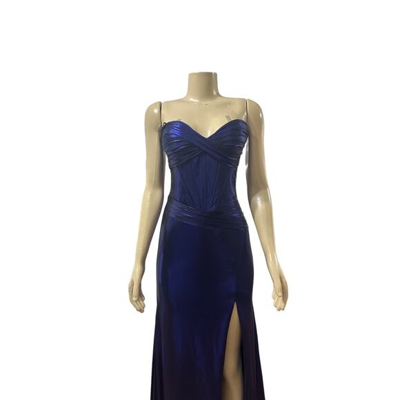 Sherri Hill Womens Strapless Off Shoulder Dress Size 6 Prom Cocktail Pageant - Picture 2 of 13